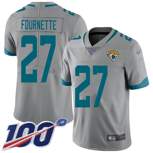 Jaguars #27 Leonard Fournette Silver Men's Stitched Football Limited Inverted Legend 100th Season Jersey Jaguars #27 Leonard Fournette Silver Men's Stitched Football Limited Inverted Legend 100th Season Jersey