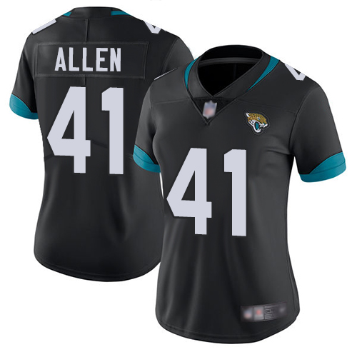 Jaguars #41 Josh Allen Black Team Color Women's Stitched Football Vapor Untouchable Limited Jersey Jaguars #41 Josh Allen Black Team Color Women's Stitched Football Vapor Untouchable Limited Jersey