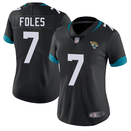 Jaguars #7 Nick Foles Black Team Color Women's Stitched Football Vapor Untouchable Limited Jersey Jaguars #7 Nick Foles Black Team Color Women's Stitched Football Vapor Untouchable Limited Jersey