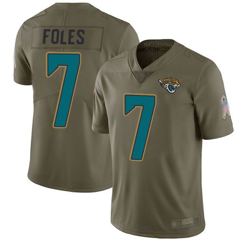Jaguars #7 Nick Foles Olive Men's Stitched Football Limited 2017 Salute to Service Jersey Jaguars #7 Nick Foles Olive Men's Stitched Football Limited 2017 Salute to Service Jersey