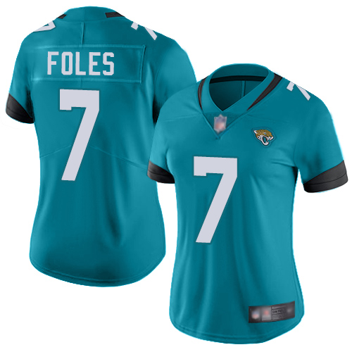 Jaguars #7 Nick Foles Teal Green Alternate Women's Stitched Football Vapor Untouchable Limited Jersey Jaguars #7 Nick Foles Teal Green Alternate Women's Stitched Football Vapor Untouchable Limited Jersey