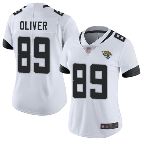 Jaguars #89 Josh Oliver White Women's Stitched Football Vapor Untouchable Limited Jersey Jaguars #89 Josh Oliver White Women's Stitched Football Vapor Untouchable Limited Jersey
