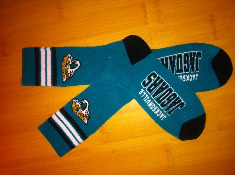 Jaguars Team Logo Teal NFL Socks Jaguars Team Logo Teal NFL Socks
