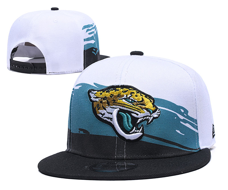 Jaguars Team Logo White Black Adjustable Hat GS