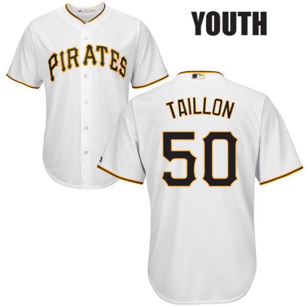 Jameson Taillon Majestic Youth White Cool Base Authentic no. 50 Home Pittsburgh Pirates Baseball Jersey Jameson Taillon Majestic Youth White Cool Base Authentic no. 50 Home Pittsburgh Pirates Baseball Jersey