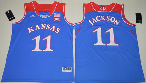Jayhawks #11 Josh Jackson Royal Blue Basketball Authentic Stitched NCAA Jersey Jayhawks #11 Josh Jackson Royal Blue Basketball Authentic Stitched NCAA Jersey