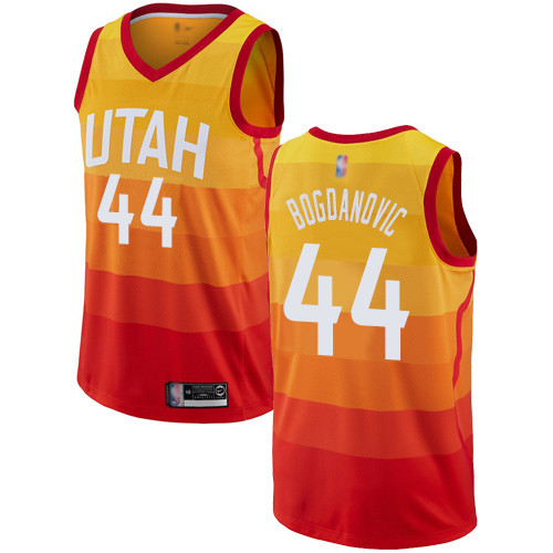 Jazz #44 Bojan Bogdanovic Orange Basketball Swingman City Edition 2019 20 Jersey