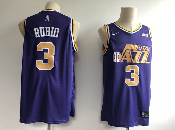Jazz 3 Ricky Rubio Purple Nike Swingman Jersey Jazz 3 Ricky Rubio Purple Nike Swingman Jersey