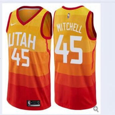 Jazz 45 Donovan Mitchell Multi-Color City Edition Nike Swingman Jersey