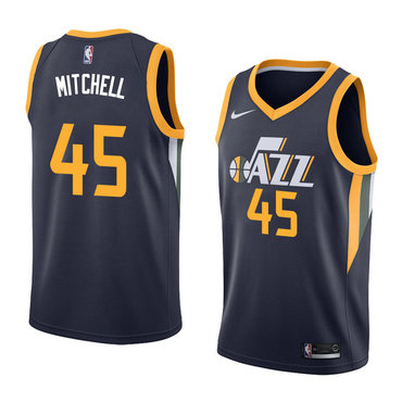 Jazz 45 Donovan Mitchell Navy Nike Swingman Jersey(Without The Sponsor's Logo) Jazz 45 Donovan Mitchell Navy Nike Swingman Jersey(Without The Sponsor's Logo)