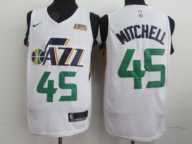 Jazz 45 Donovan Mitchell White Nike Swingman Jersey Jazz 45 Donovan Mitchell White Nike Swingman Jersey