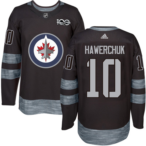 Jets #10 Dale Hawerchuk Black 1917-2017 100th Anniversary Stitched NHL Jersey Jets #10 Dale Hawerchuk Black 1917-2017 100th Anniversary Stitched NHL Jersey