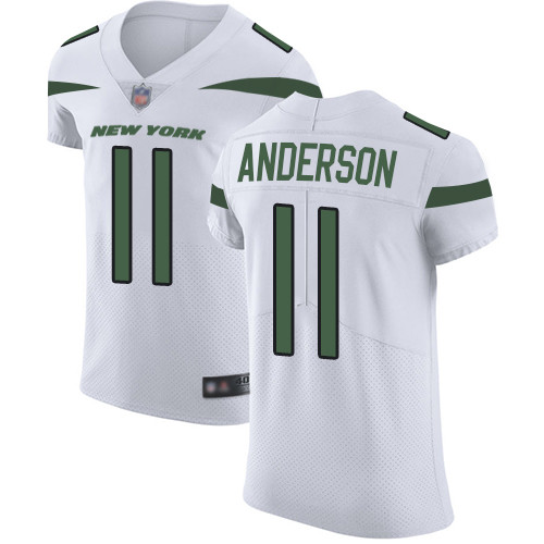 Jets #11 Robby Anderson White Men's Stitched Football Vapor Untouchable Elite Jersey Jets #11 Robby Anderson White Men's Stitched Football Vapor Untouchable Elite Jersey