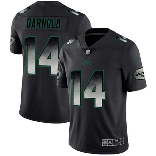 Jets #14 Sam Darnold Black Men's Stitched Football Vapor Untouchable Limited Smoke Fashion Jersey Jets #14 Sam Darnold Black Men's Stitched Football Vapor Untouchable Limited Smoke Fashion Jersey