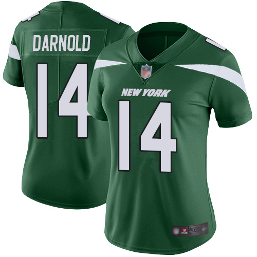 Jets #14 Sam Darnold Green Team Color Women's Stitched Football Vapor Untouchable Limited Jersey Jets #14 Sam Darnold Green Team Color Women's Stitched Football Vapor Untouchable Limited Jersey