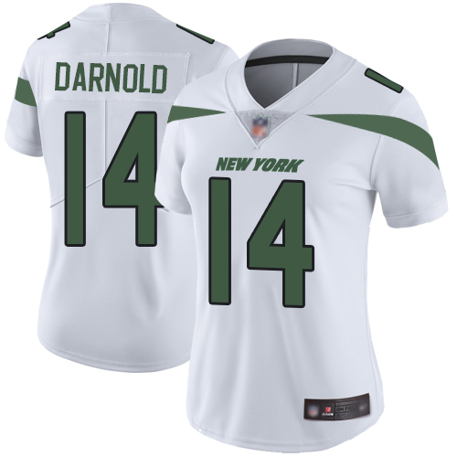 Jets #14 Sam Darnold White Women's Stitched Football Vapor Untouchable Limited Jersey Jets #14 Sam Darnold White Women's Stitched Football Vapor Untouchable Limited Jersey