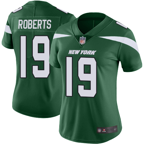 Jets #19 Andre Roberts Green Team Color Women's Stitched Football Vapor Untouchable Limited Jersey Jets #19 Andre Roberts Green Team Color Women's Stitched Football Vapor Untouchable Limited Jersey