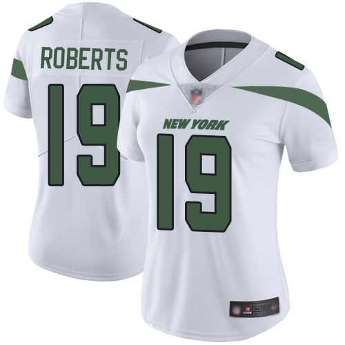 Jets #19 Andre Roberts White Women's Stitched Football Vapor Untouchable Limited Jersey Jets #19 Andre Roberts White Women's Stitched Football Vapor Untouchable Limited Jersey