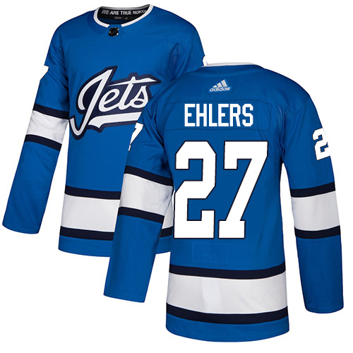 Jets #27 Nikolaj Ehlers Blue Alternate Authentic Stitched Hockey Jersey Jets #27 Nikolaj Ehlers Blue Alternate Authentic Stitched Hockey Jersey