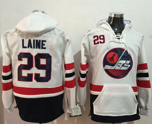 Jets #29 Patrik Laine White Name & Number Pullover NHL Hoodie Jets #29 Patrik Laine White Name & Number Pullover NHL Hoodie