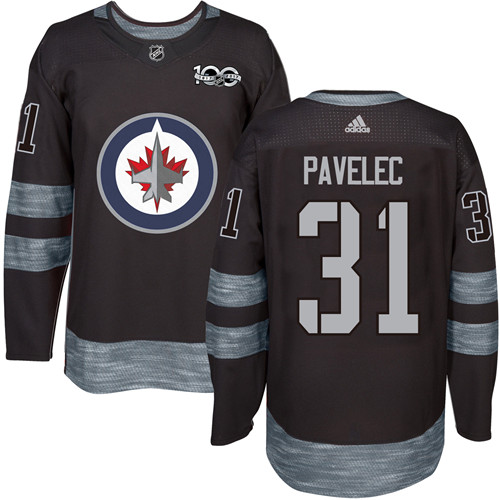 Jets #31 Ondrej Pavelec Black 1917-2017 100th Anniversary Stitched NHL Jersey Jets #31 Ondrej Pavelec Black 1917-2017 100th Anniversary Stitched NHL Jersey
