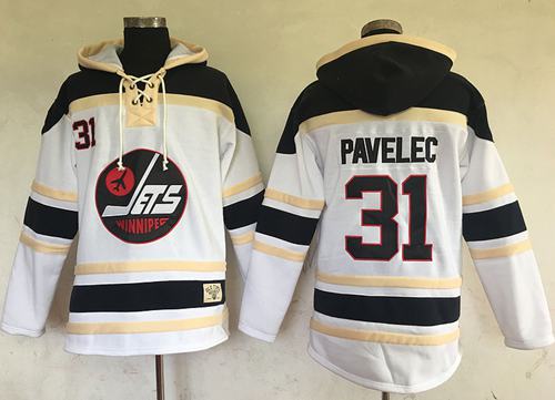Jets #31 Ondrej Pavelec White Sawyer Hooded Sweatshirt Stitched NHL Jersey Jets #31 Ondrej Pavelec White Sawyer Hooded Sweatshirt Stitched NHL Jersey