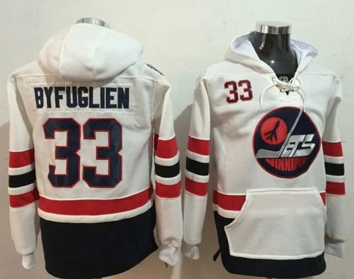 Jets #33 Dustin Byfuglien White Name & Number Pullover NHL Hoodie Jets #33 Dustin Byfuglien White Name & Number Pullover NHL Hoodie
