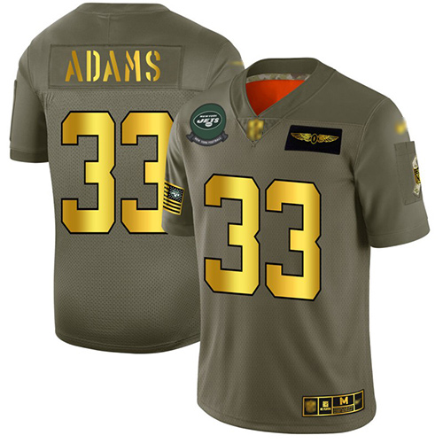 Jets #33 Jamal Adams Camo Gold Men's Stitched Football Limited 2019 Salute To Service Jersey