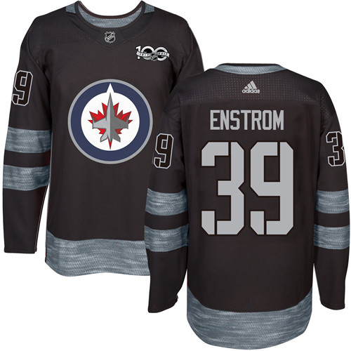 Jets #39 Tobias Enstrom Black 1917-2017 100th Anniversary Stitched NHL Jersey Jets #39 Tobias Enstrom Black 1917-2017 100th Anniversary Stitched NHL Jersey