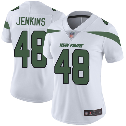 Jets #48 Jordan Jenkins White Women's Stitched Football Vapor Untouchable Limited Jersey Jets #48 Jordan Jenkins White Women's Stitched Football Vapor Untouchable Limited Jersey