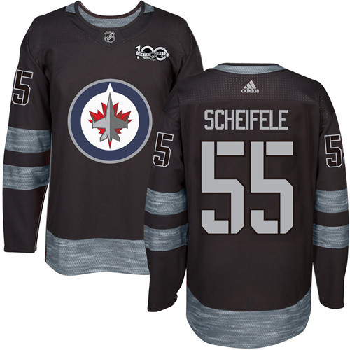 Jets #55 Mark Scheifele Black 1917-2017 100th Anniversary Stitched NHL Jersey Jets #55 Mark Scheifele Black 1917-2017 100th Anniversary Stitched NHL Jersey