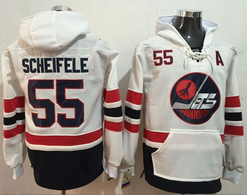 Jets #55 Mark Scheifele White Name & Number Pullover NHL Hoodie Jets #55 Mark Scheifele White Name & Number Pullover NHL Hoodie