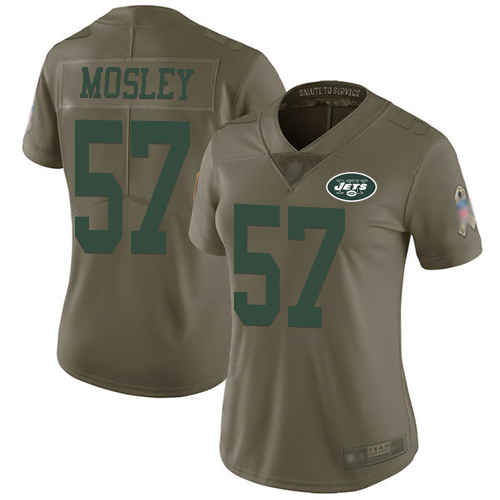Jets #57 C.J. Mosley Olive Women's Stitched Football Limited 2017 Salute to Service Jersey Jets #57 C.J. Mosley Olive Women's Stitched Football Limited 2017 Salute to Service Jersey