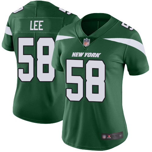 Jets #58 Darron Lee Green Team Color Women's Stitched Football Vapor Untouchable Limited Jersey Jets #58 Darron Lee Green Team Color Women's Stitched Football Vapor Untouchable Limited Jersey