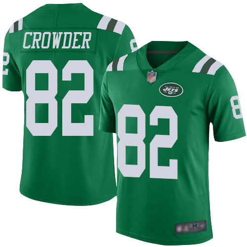 Jets #82 Jamison Crowder Green Men's Stitched Football Limited Rush Jersey Jets #82 Jamison Crowder Green Men's Stitched Football Limited Rush Jersey