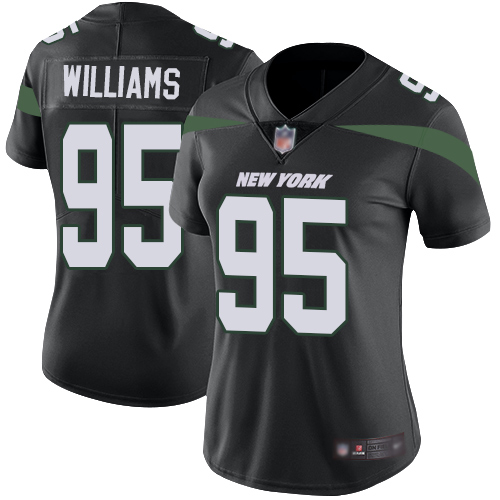 Jets #95 Quinnen Williams Black Alternate Women's Stitched Football Vapor Untouchable Limited Jersey Jets #95 Quinnen Williams Black Alternate Women's Stitched Football Vapor Untouchable Limited Jersey