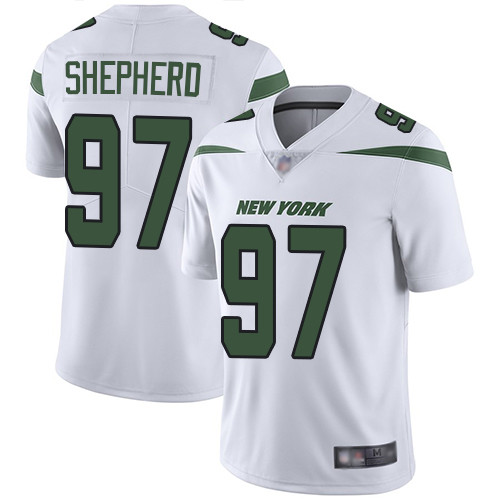 Jets #97 Nathan Shepherd White Men's Stitched Football Vapor Untouchable Limited Jersey Jets #97 Nathan Shepherd White Men's Stitched Football Vapor Untouchable Limited Jersey