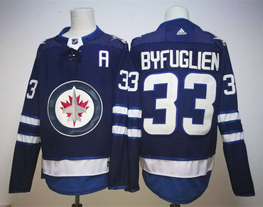 Jets 33 Dustin Byfuglien Blue Adidas Jersey