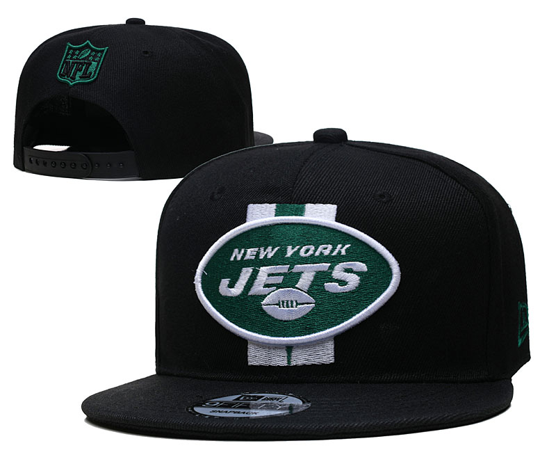 Jets Black Snapback Hat --YD