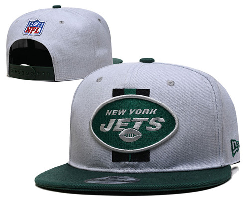 Jets Gray Snapback Hat --YD