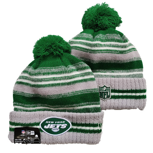 Jets Team Logo Pom Knit Hat 1 YD
