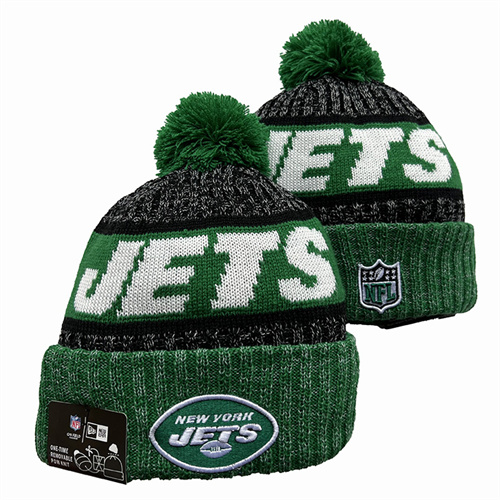 Jets Team Logo Pom Knit Hat YD