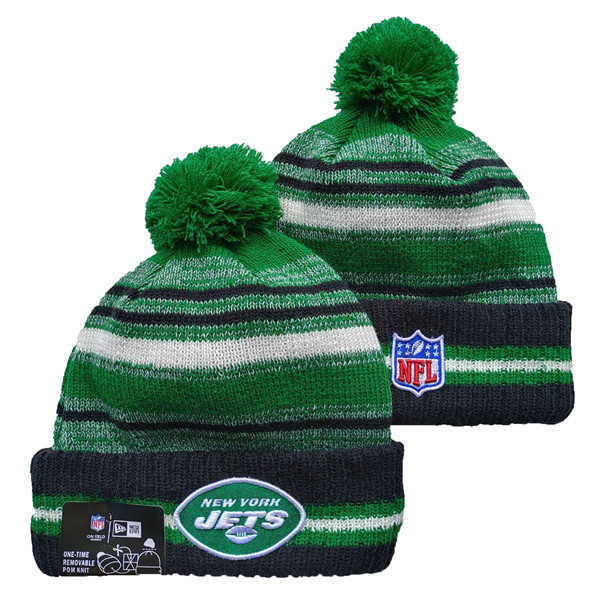 Jets Team Logo Pom Knit Hat YD