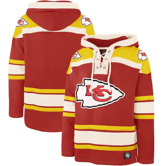 Kansas City Chiefs '47 Lacer V-Neck Pullover Hoodie – Red Gold Kansas City Chiefs '47 Lacer V-Neck Pullover Hoodie – Red Gold