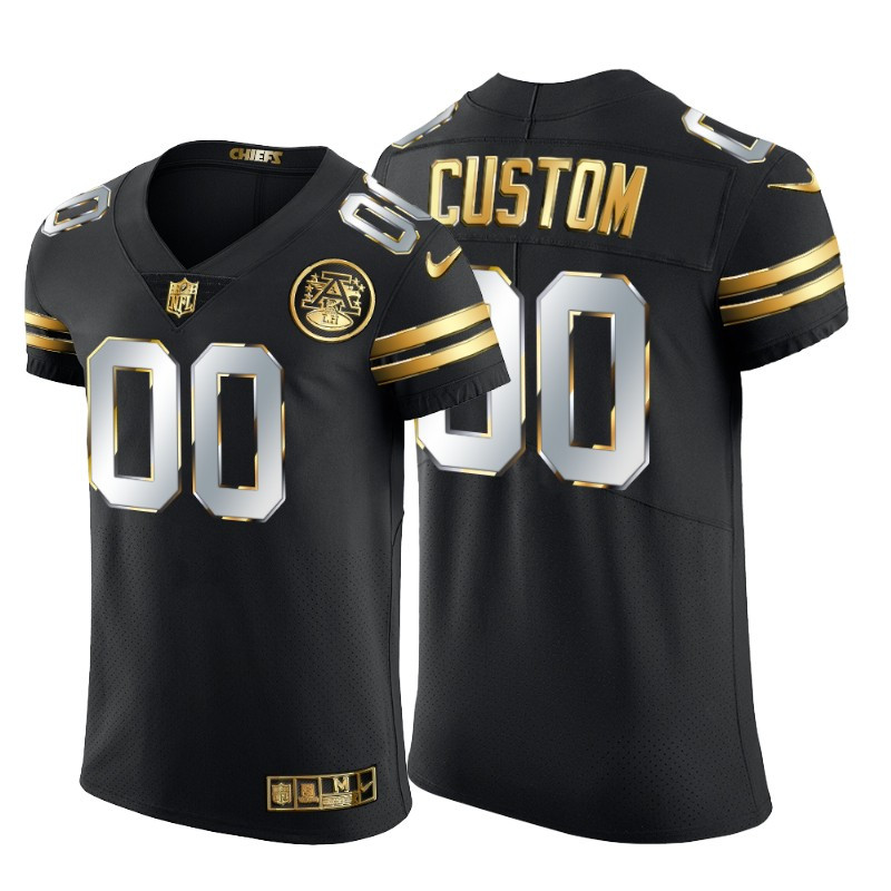 Kansas City Chiefs Custom Men's Nike Black Edition Vapor Untouchable Elite NFL Jersey Kansas City Chiefs Custom Men's Nike Black Edition Vapor Untouchable Elite NFL Jersey