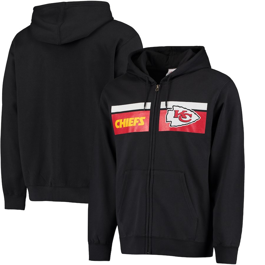 Kansas City Chiefs Majestic Touchback Full Zip Hoodie Black Kansas City Chiefs Majestic Touchback Full Zip Hoodie Black