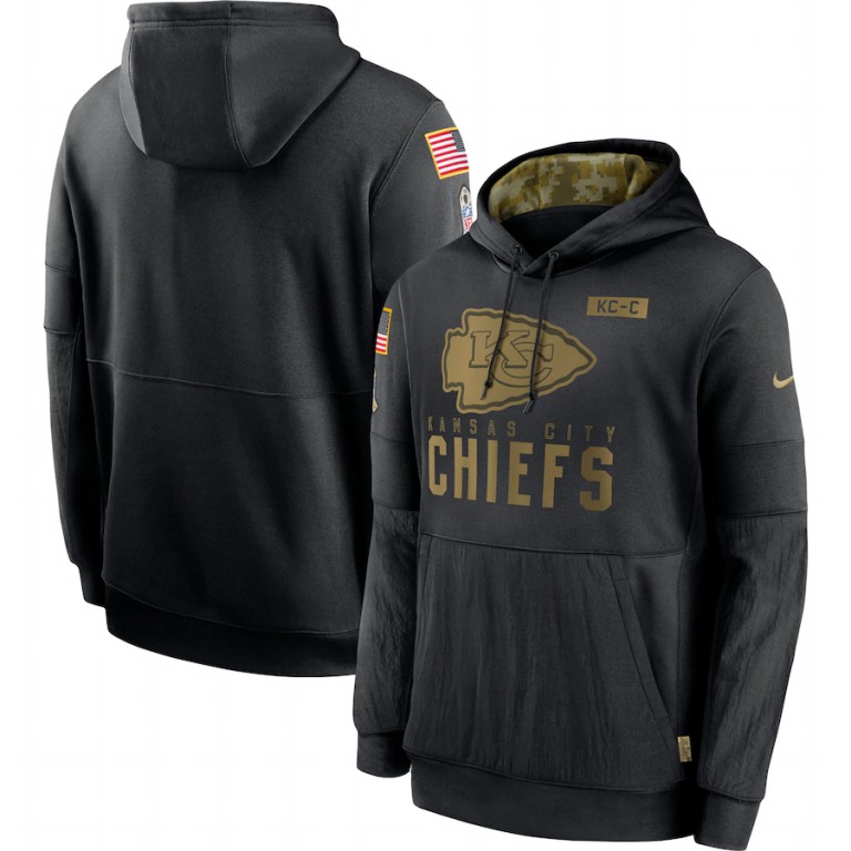 Kansas City Chiefs Nike 2020 Salute to Service Sideline Performance Pullover Hoodie Black Kansas City Chiefs Nike 2020 Salute to Service Sideline Performance Pullover Hoodie Black