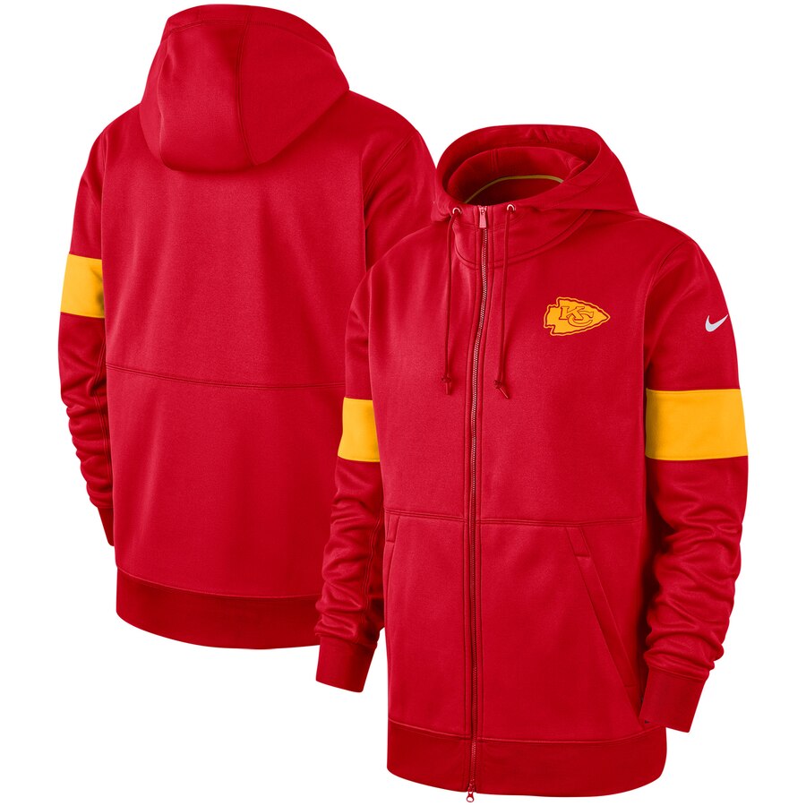 Kansas City Chiefs Nike Sideline Performance Full Zip Hoodie Red Kansas City Chiefs Nike Sideline Performance Full Zip Hoodie Red