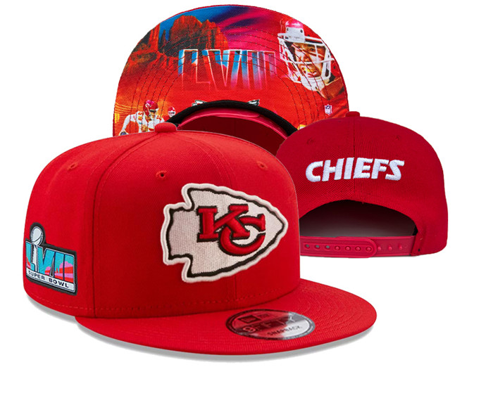 Kansas City Chiefs Super Bowl LVII Patch Stitched Snapback Hats 0133