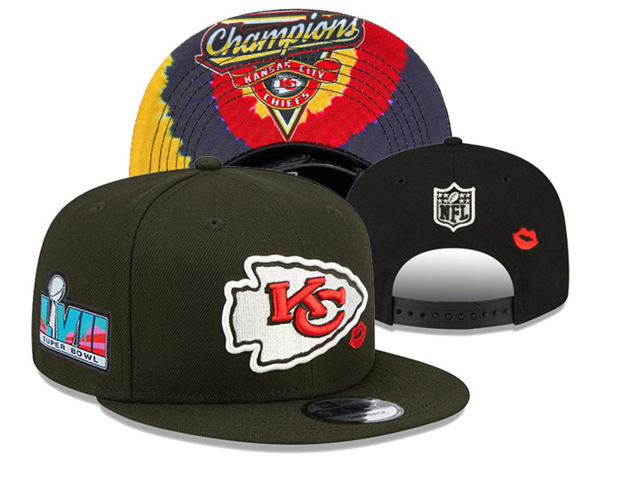 Kansas City Chiefs Super Bowl LVII Patch Stitched Snapback Hats 0137